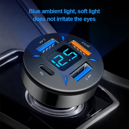 Quick Charge Car Phone Charger PD+QC3.0 4 Ports