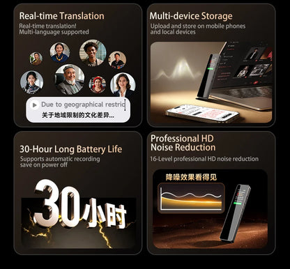 Famue Ai Voice Recorder with Text Transcription Mini Portable
