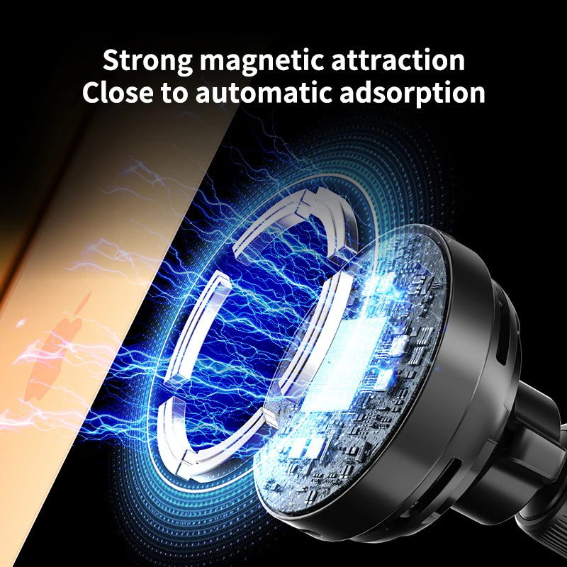 25W Magnetic Car Mount Charger Suction Cup Phone Mount