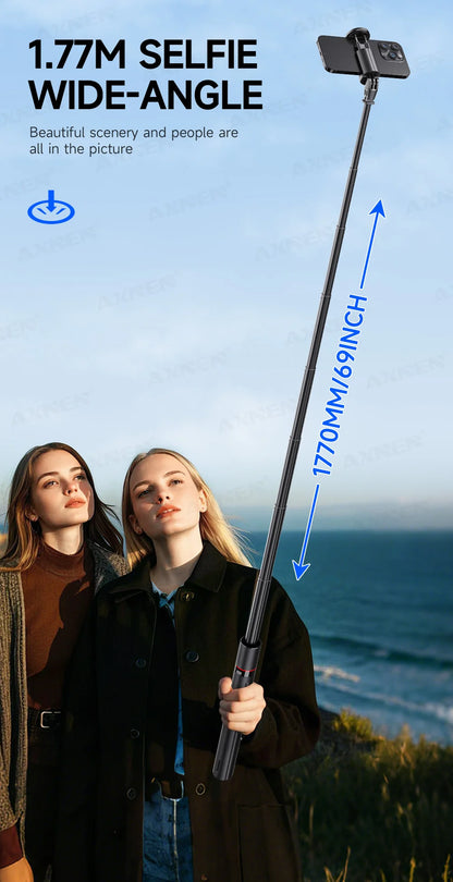 Bluetooth Selfie Stick Tripod Auto Pop-Up Foldable Holder