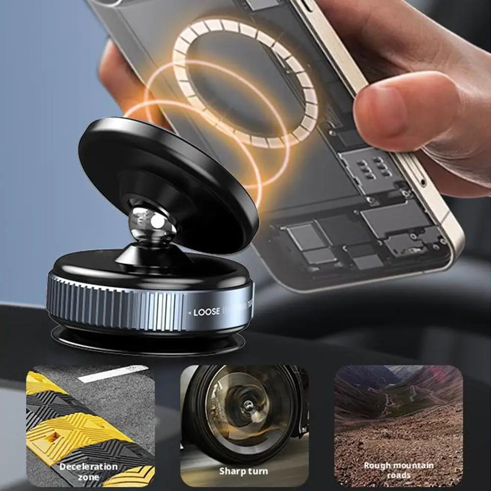 Universal Vacuum Car Magnetic Phone Holder Foldable Suction Cup