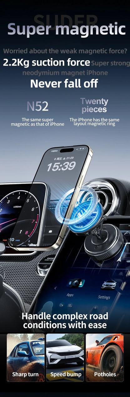 Universal Strong Magnetic Car Phone Holder Foldable Design