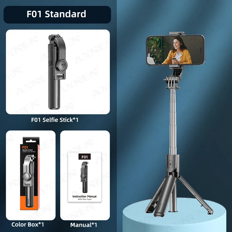Bluetooth Selfie Stick Tripod Desktop Stand, Phone Holder