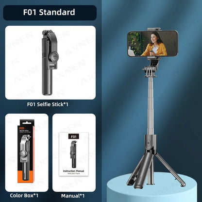 Bluetooth Selfie Stick Tripod Desktop Stand, Phone Holder