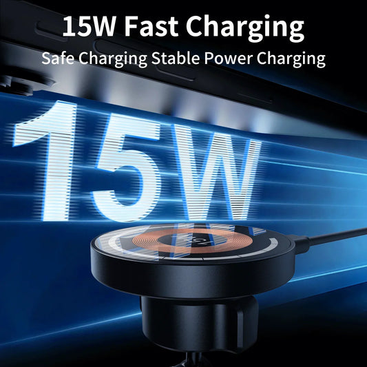 Magnetic Car Phone Holder Mount Wireless Charger Fast Charging