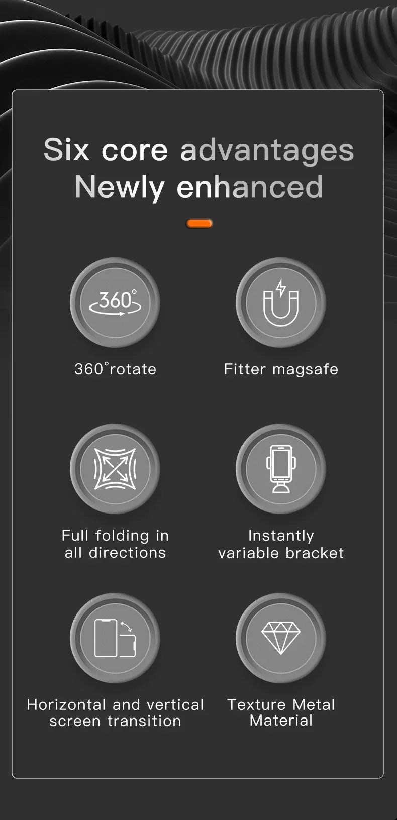 For MagSafe Double Sided Magnetic Phone Ring Holder