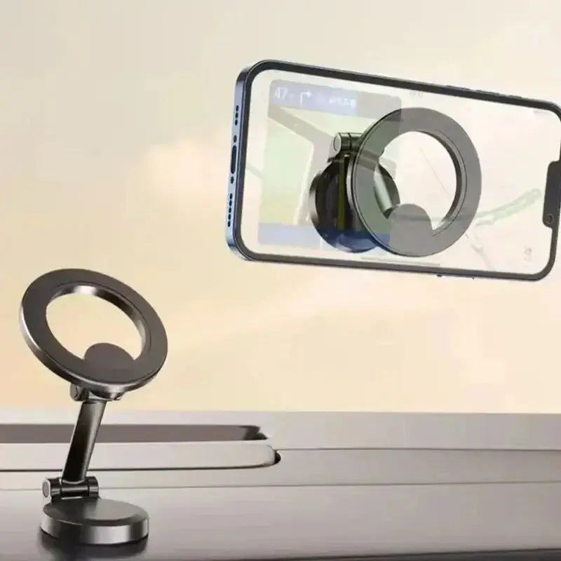 Alloy Folding Magnetic Car Compact Cell Phone Holder