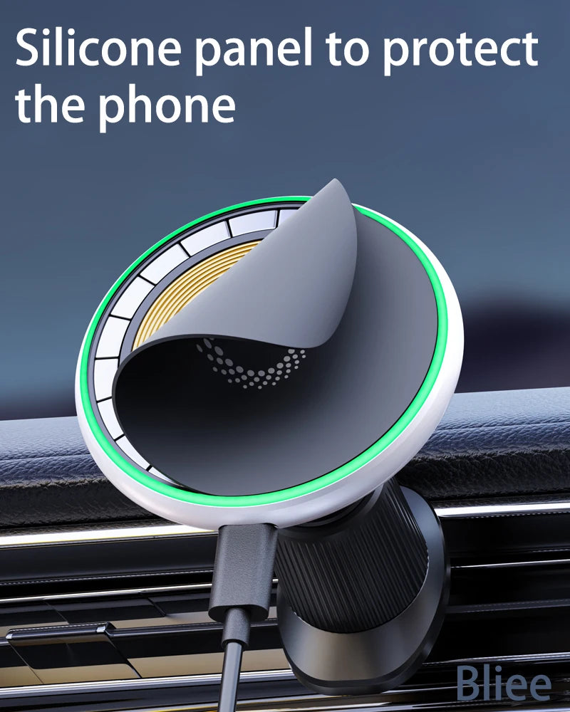 Magnetic Phone Holder 15W Wireless Charging Phone Stand