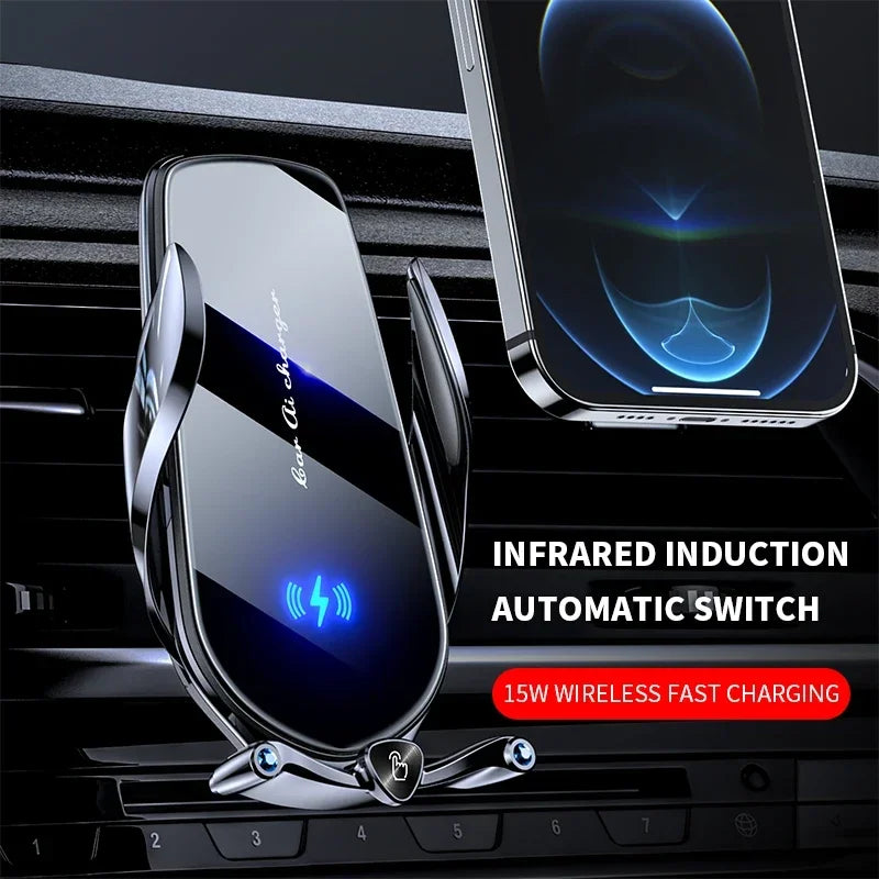 Car Phone Holder 15W Wireless Fast Charger Magnetic Charger