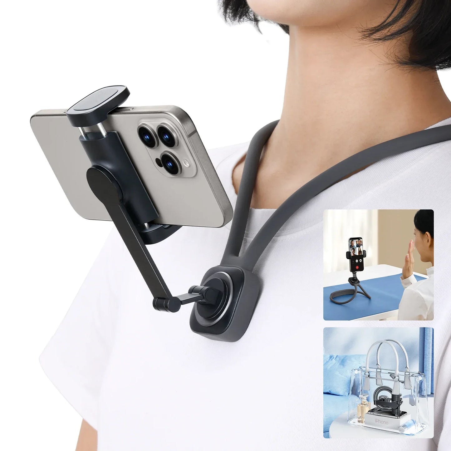 Neck Mount Phone Holder for Recording Phone Holder