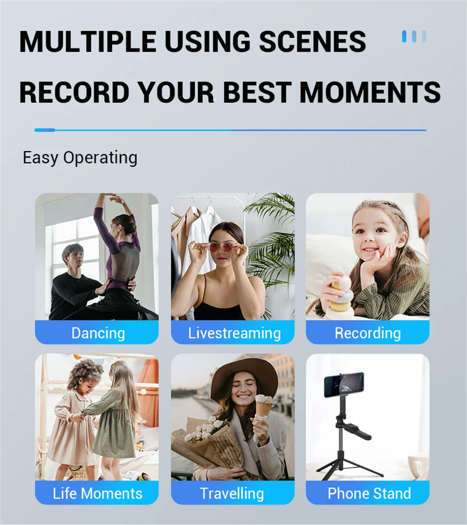 FANGTUOSI 1750mm Wireless Selfie Stick Tripod Stand