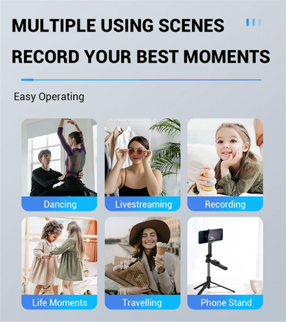 FANGTUOSI 1750mm Wireless Selfie Stick Tripod Stand