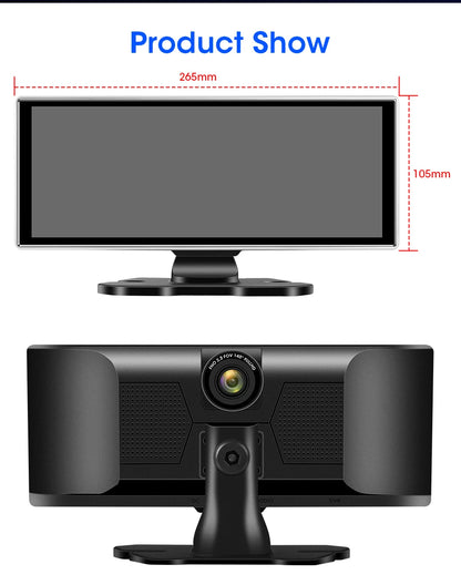 10/11.26 inch Dash Cam 4K Car DVR Wireless Carplay & Android Auto GPS