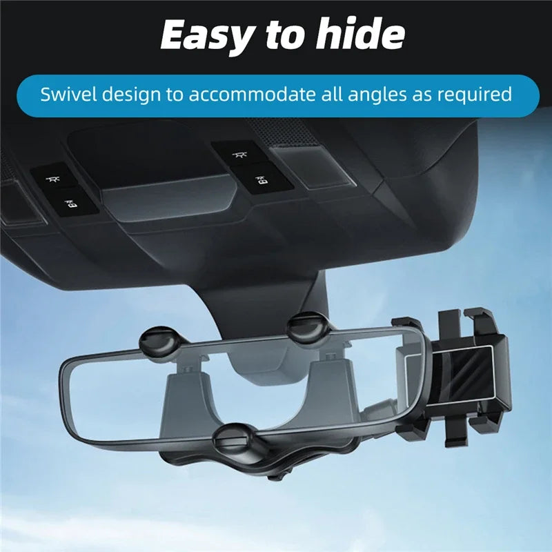 360° Car Rearview Mirror Phone Holder for Car Mount Stand