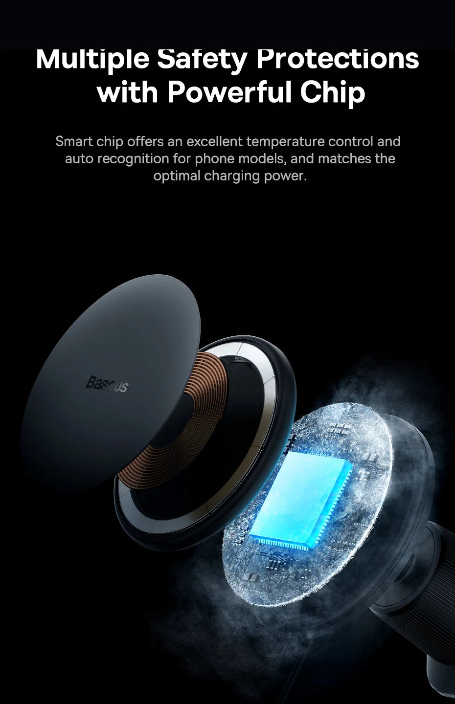 15W Fast Charging Car Charger Holder Magnetic Car Phone Holder