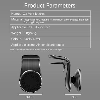 Magnetic Car Phone Holder Universal Air Vent Car Phone Mount