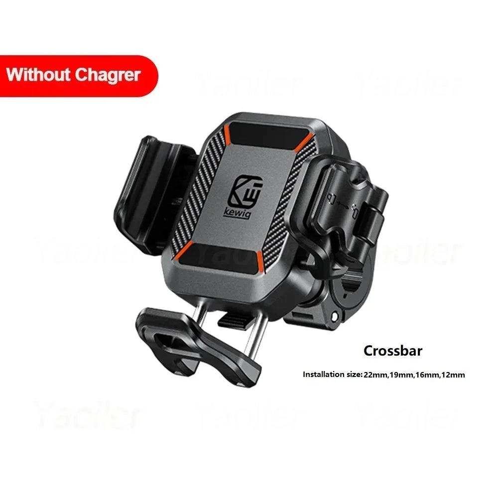 Motorcycle Phone Holder Shockproof 15W Wireless Charger