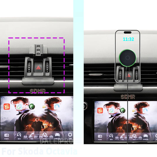 Phone Holder Car Magnetic Phone Mount Smart Sensing Wireless Charging