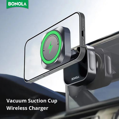 Bonola Suction Cup Car Wireless Charger Foldable Suction Stand