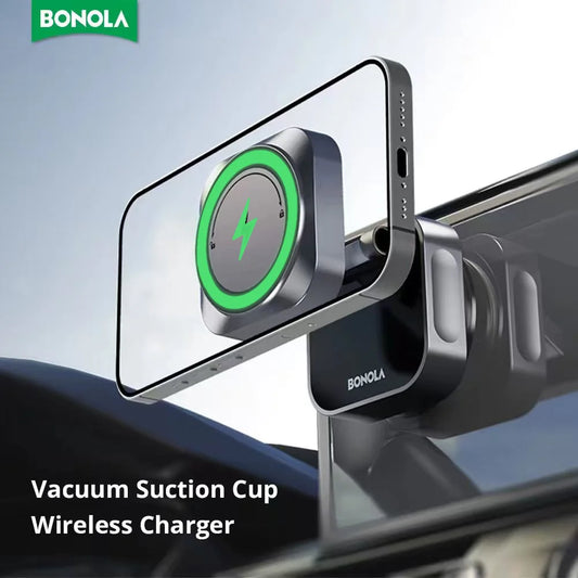 Bonola Suction Cup Car Wireless Charger Foldable Suction Stand