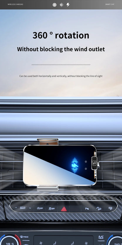 MAX 66W Magnetic Car Phone Holder 15W Fast Wireless Charger