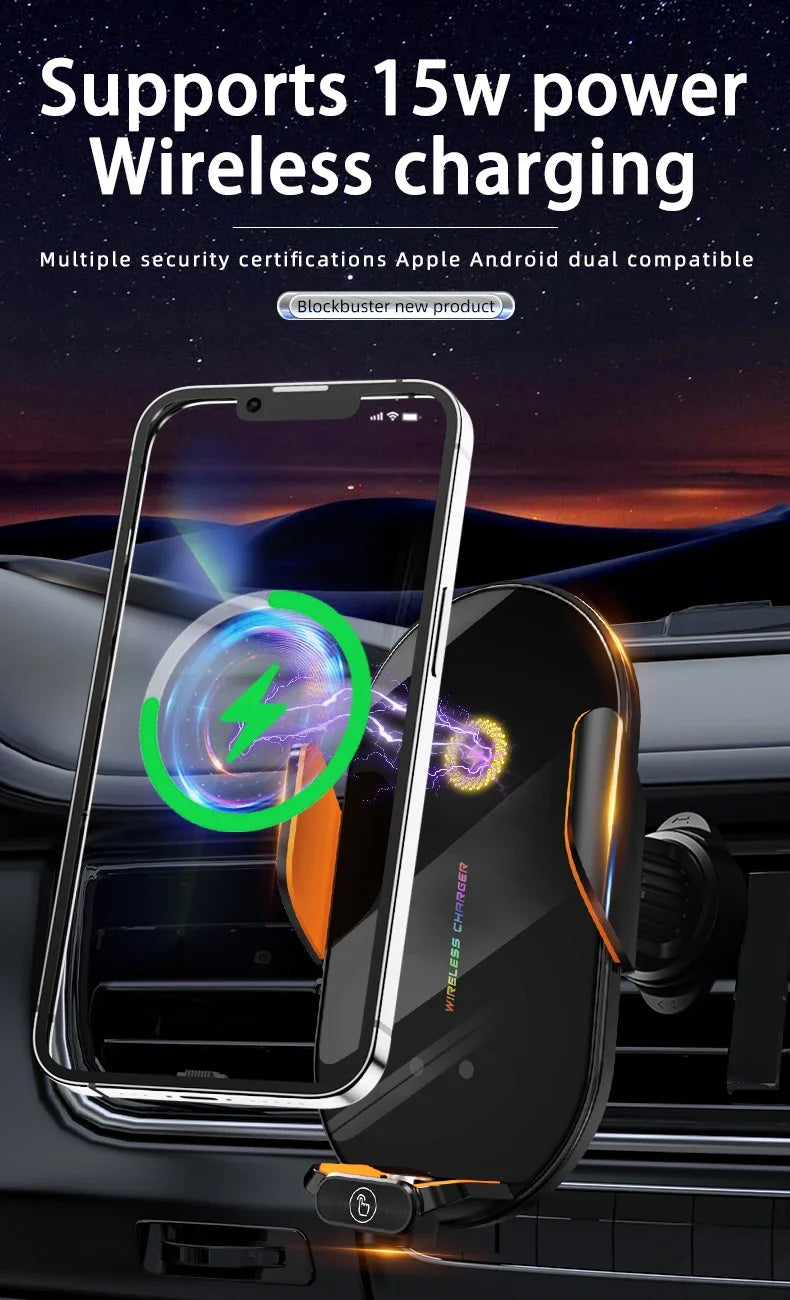 Car Wireless Phone Holder Stand 66W Fast Charging Station Charger