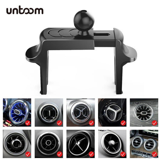 Universal Car Round Air Vent Clip Cellphone Stand 17mm Ball Head Base