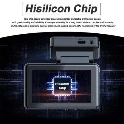 E-ACE Dash Cam 4K 3 Inch Mini Car Dvr Dual Lens