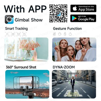 AXNEN AI Desktop Gimbal Tripod Extendable Selfie Stick