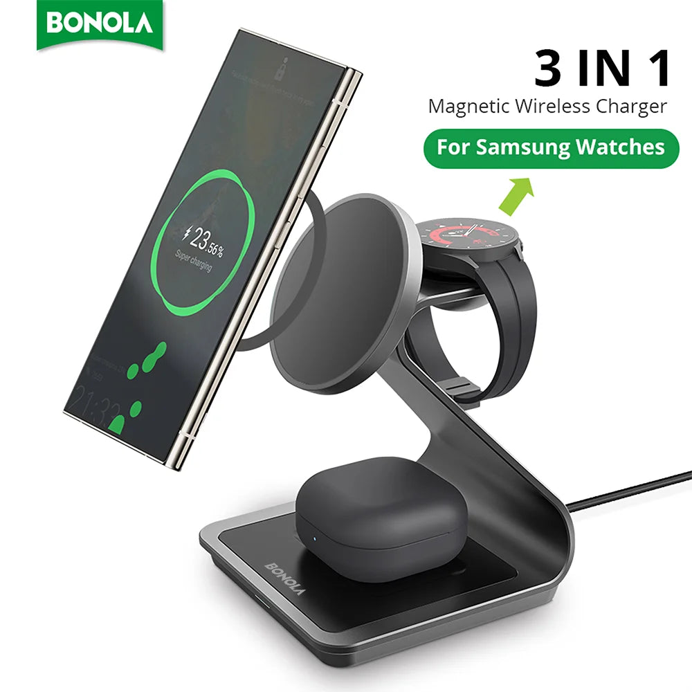 Bonola Magnetic 3 in 1 Wireless Charger Station