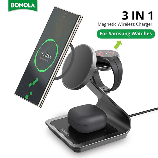 Bonola Magnetic 3 in 1 Wireless Charger Station