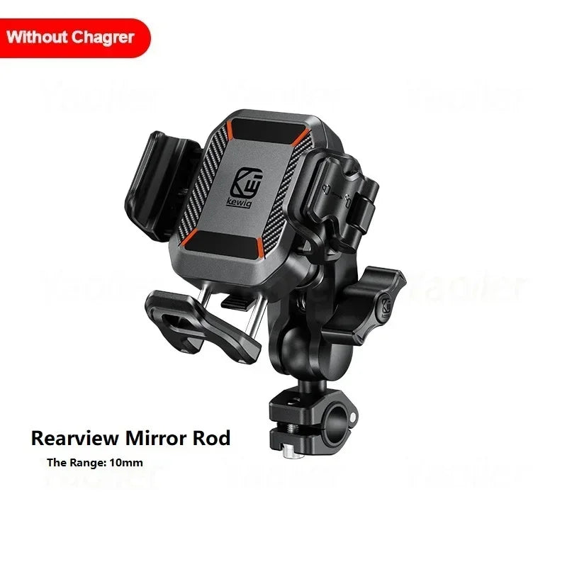 Motorcycle Phone Holder Shockproof 15W Wireless Charger