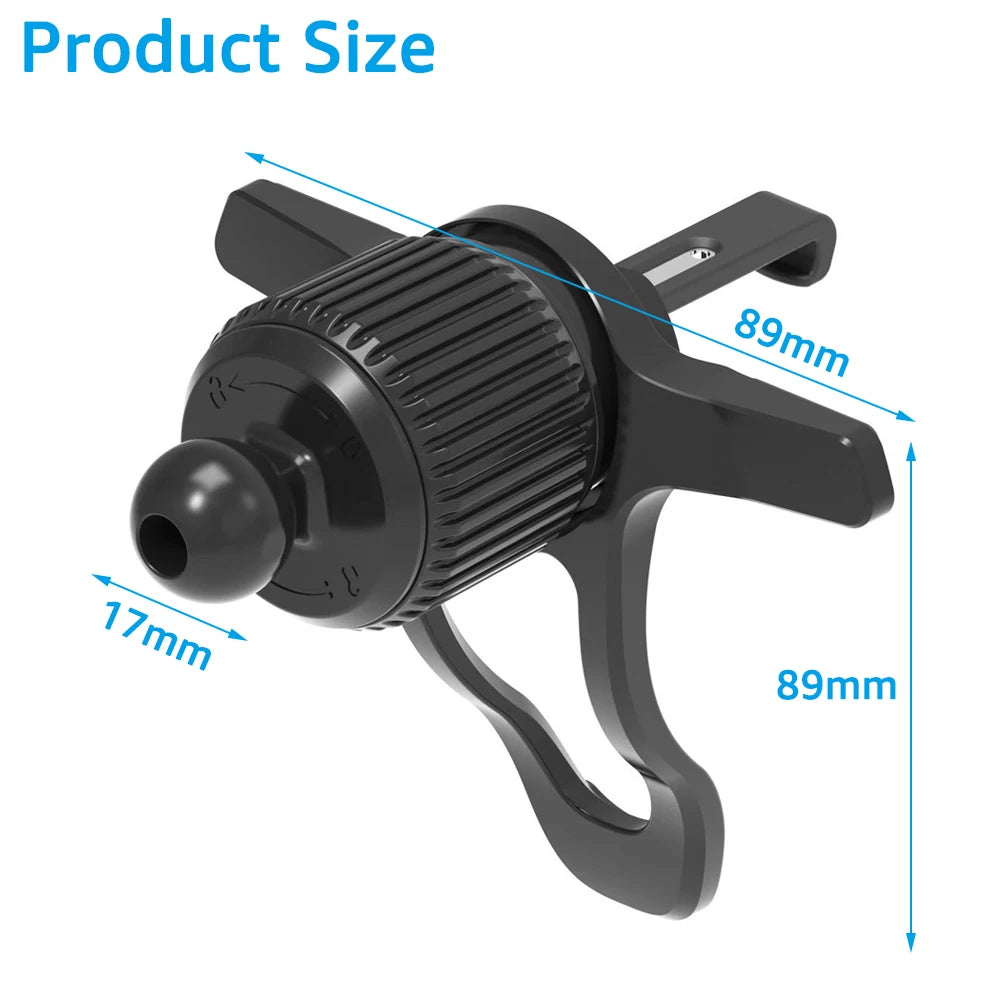 17mm Ball Head Car Air Vent Clip Cellphone Mount Stand Base