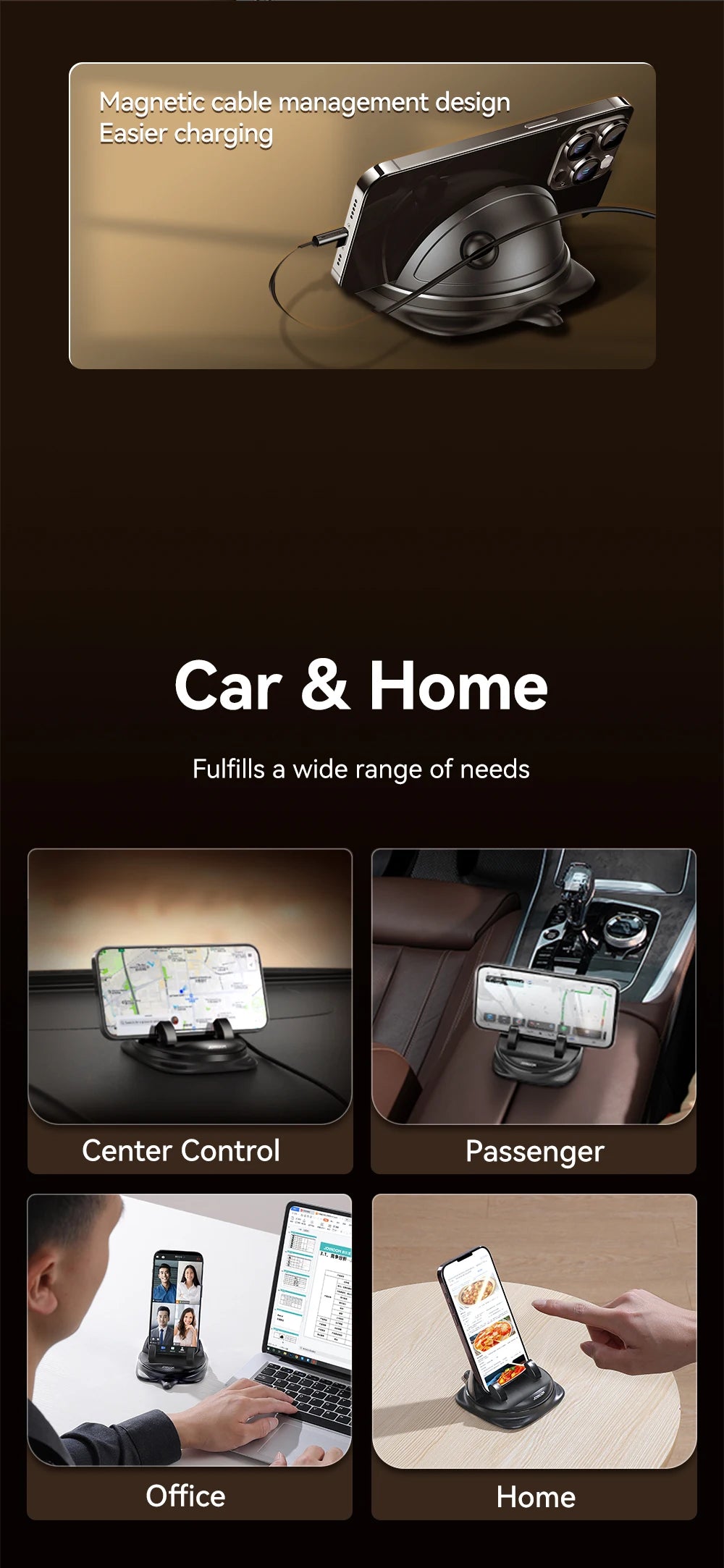 Joyroom Universal Car Phone Holder 360° Rotation Silicone