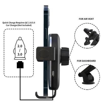 30W Air Vent Car Wireless Charger Gravity Phone Holder