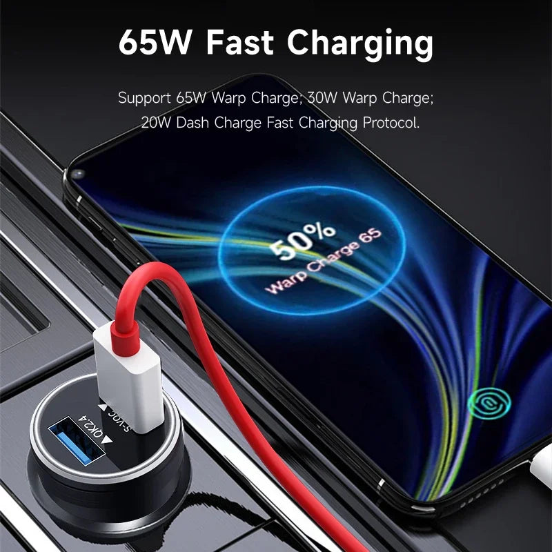Car USB Phone Charger Fast Charging For Oneplus