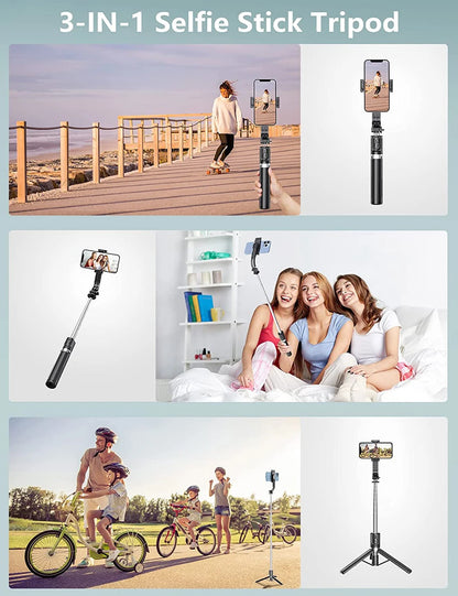 Extended Foldable Wireless Bluetooth Selfie Stick Tripod