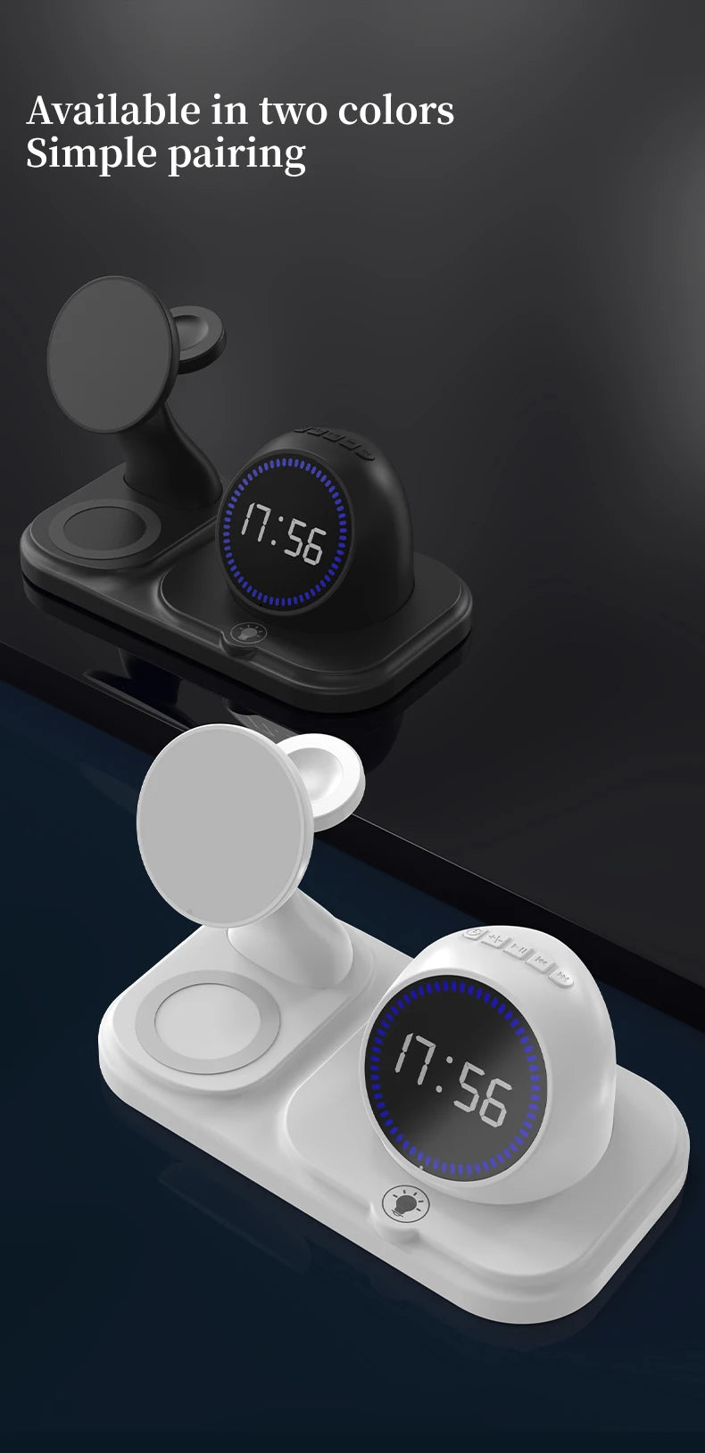 NEW 6 in 1 Desk Phone Holder with Wireless Charger