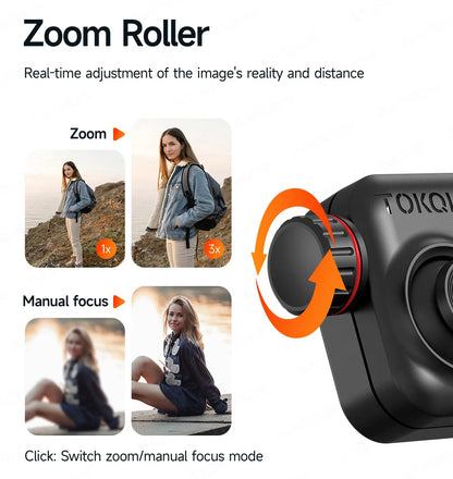 Foldable 3-Axis Phone Gimbal Stabilizer with Telescopic Rod