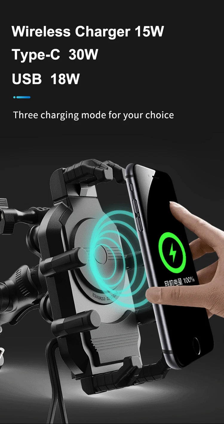 Fast Charger Stand 15W Wireless Charging Shockproof Smartphone