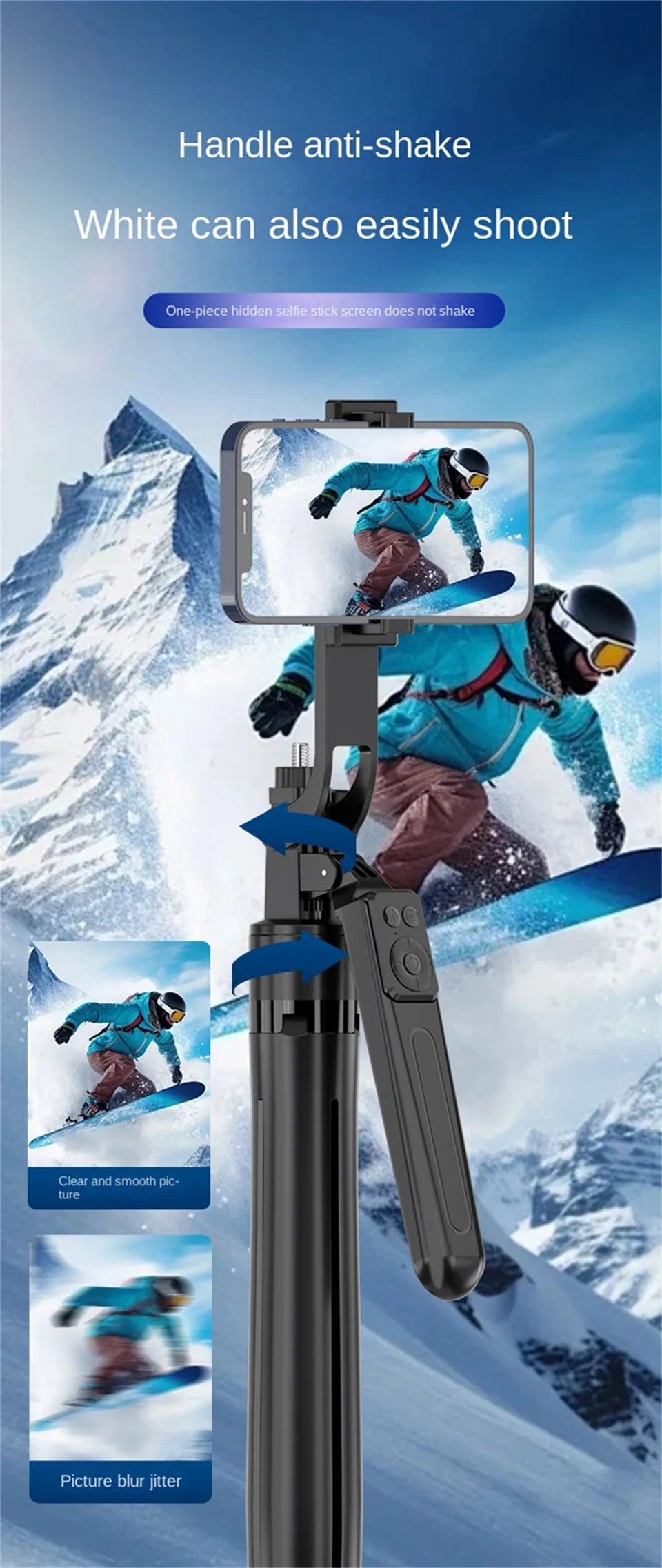 Bluetooth Wireless Selfie Stick Tripod Extendable Monopod