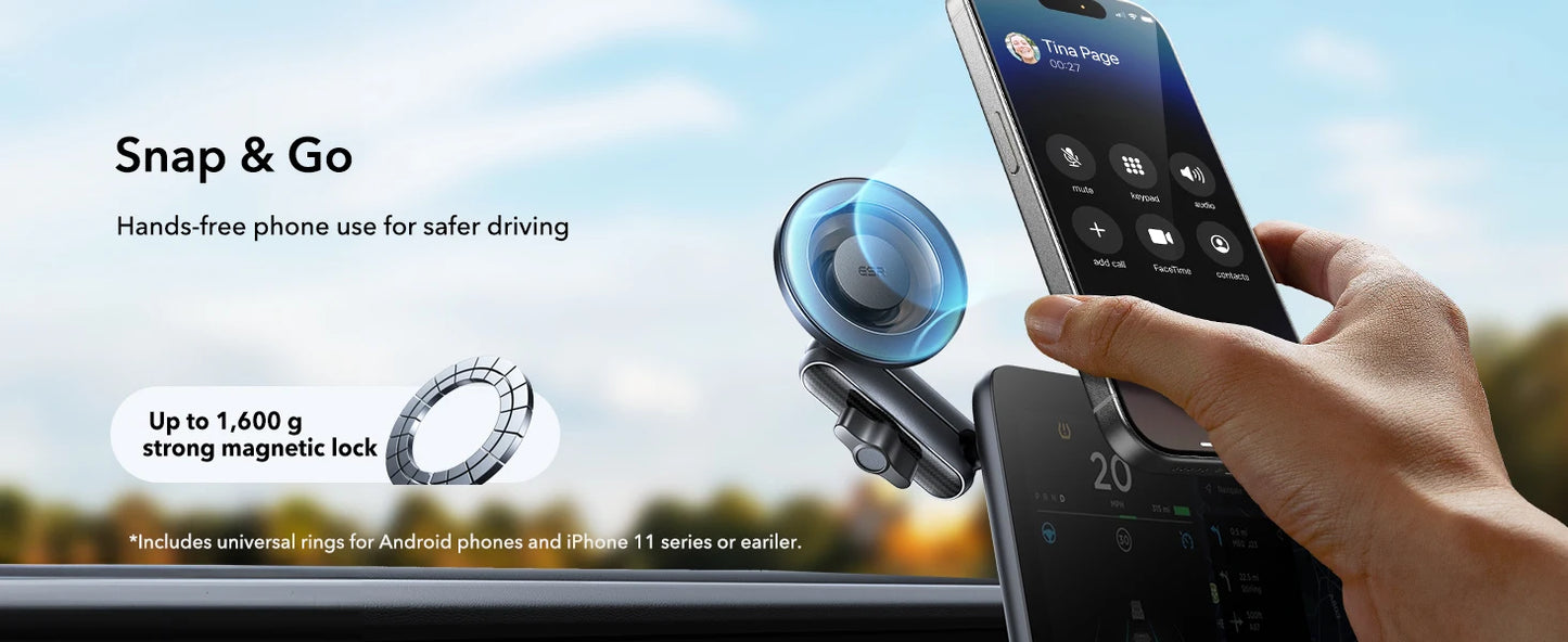 ESR MagSafe Car Mount Vacuum Magnetic Car Mount