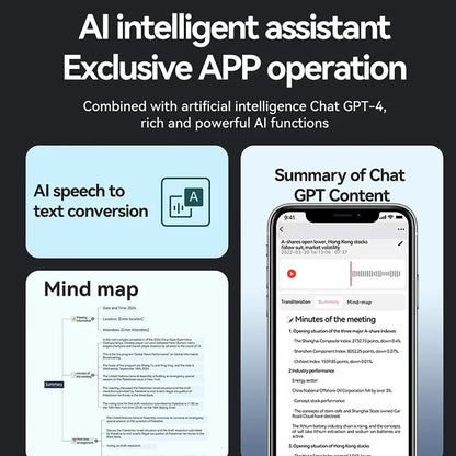 AI Voice Recorder APP Control AI Notetaking Device