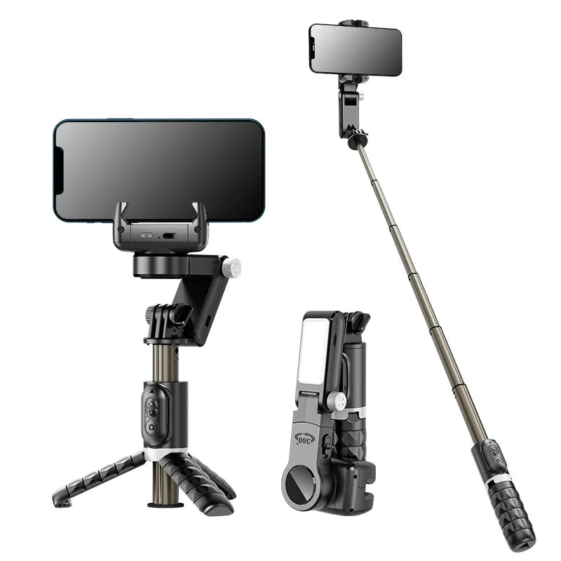 Bluetooth Smartphone Gimbal Stabilizer with Extendable Stick