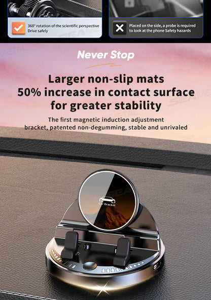 SEAMETAL Car Phone Holder Mount 360° Rotatable Wireless Charger