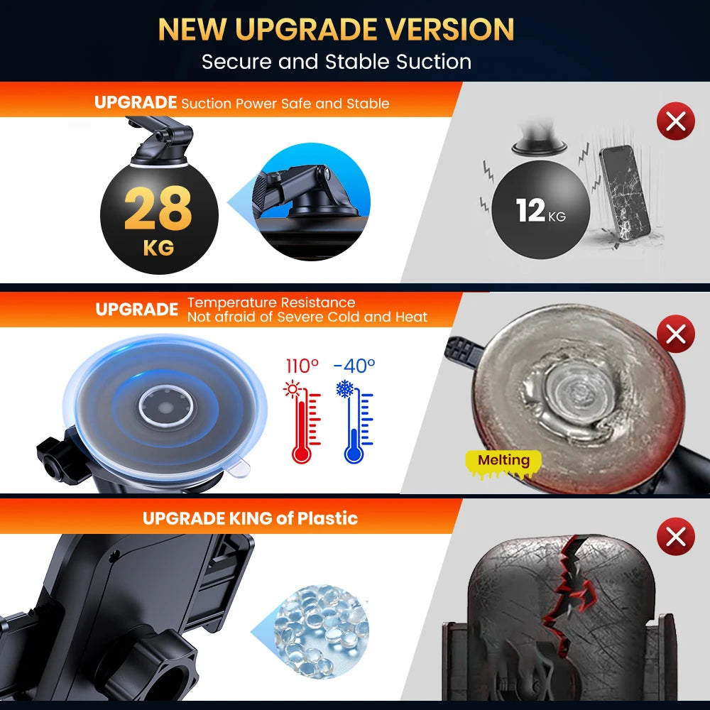 TOPK Car Phone Holder Phone Mount Car Suction Stand