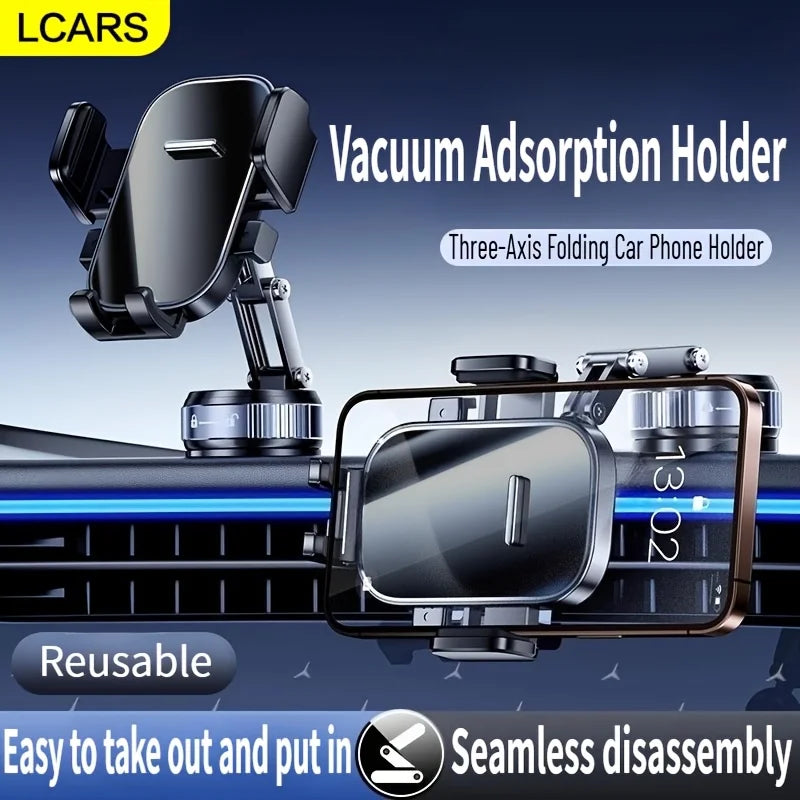 Lcars New Car Dashboard Phone Holder with Strong Vacuum Suction