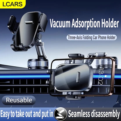 Lcars New Car Dashboard Phone Holder with Strong Vacuum Suction
