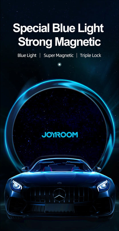 Car Phone Holder Magnetic Wireless Charger With Blue Light
