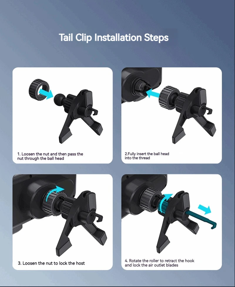 Universal Car Phone Wireless Charger Holder 360° Rotation Mount